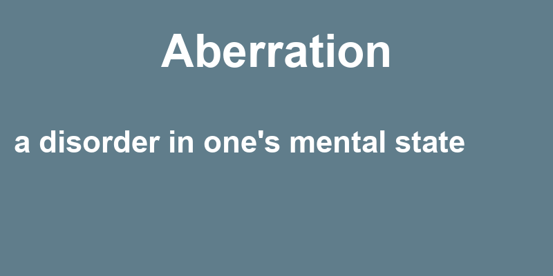 Definition of aberration