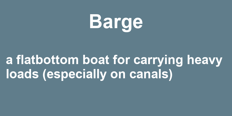 Definition of barge