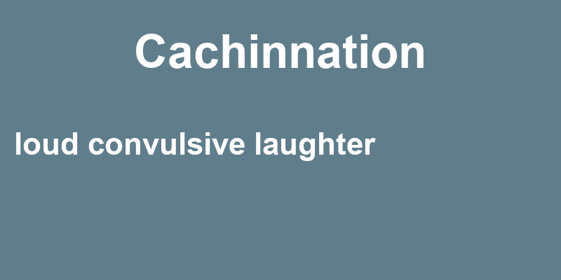 Definition of cachinnation