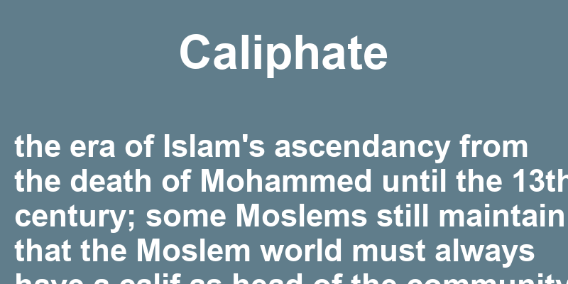 Definition of caliphate