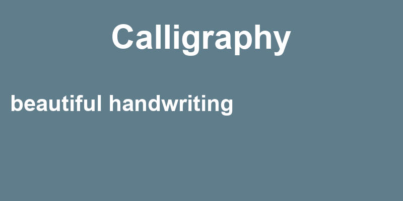 Definition of calligraphy