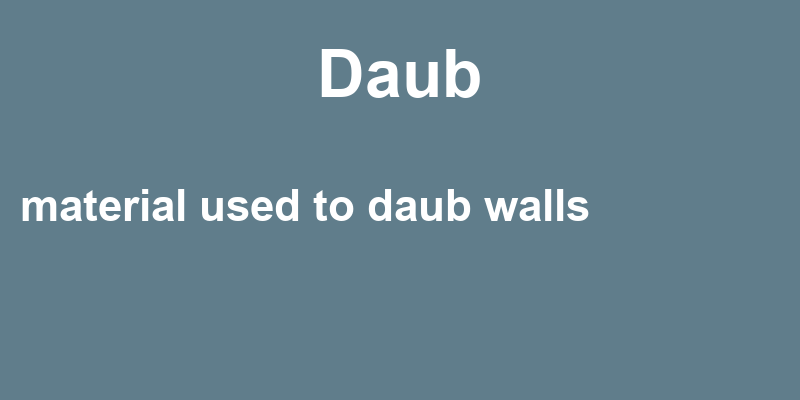 Definition of daub