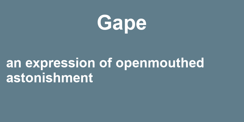 Definition of gape