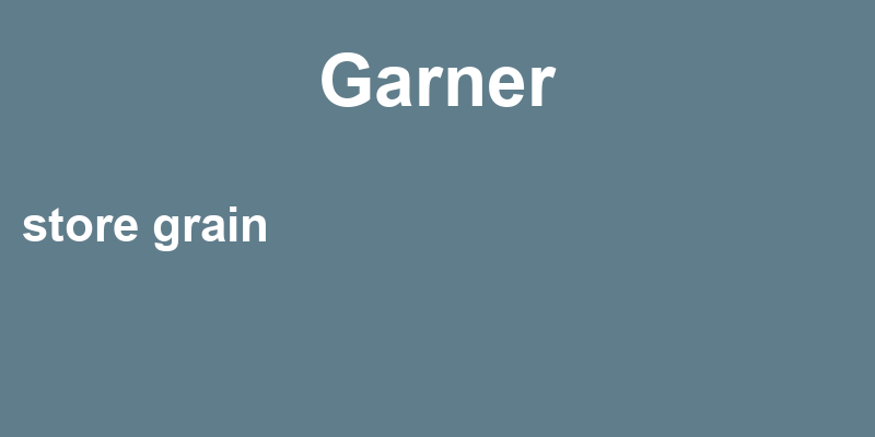 Definition of garner