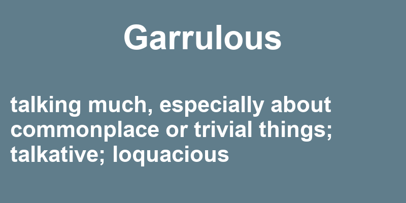 Definition of garrulous