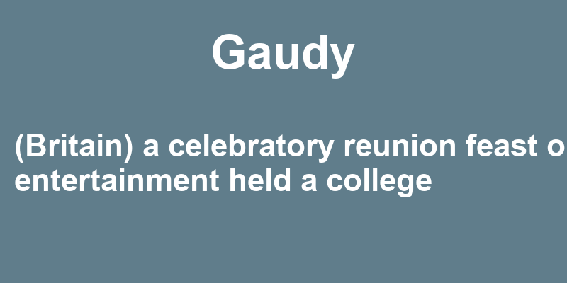 Definition of gaudy