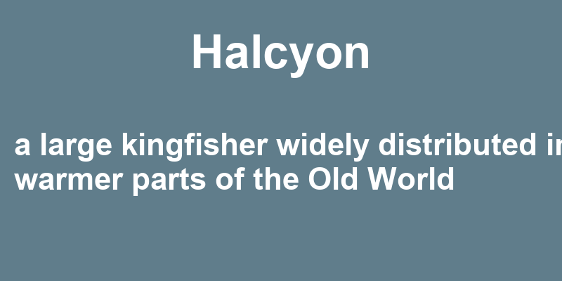 Definition of halcyon