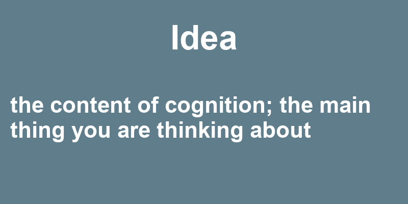 Definition of idea