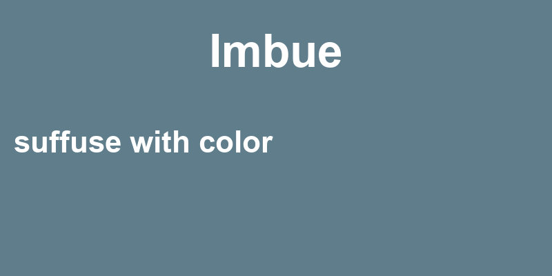 Definition of imbue