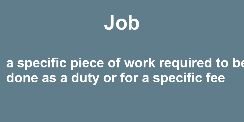 Definition of job