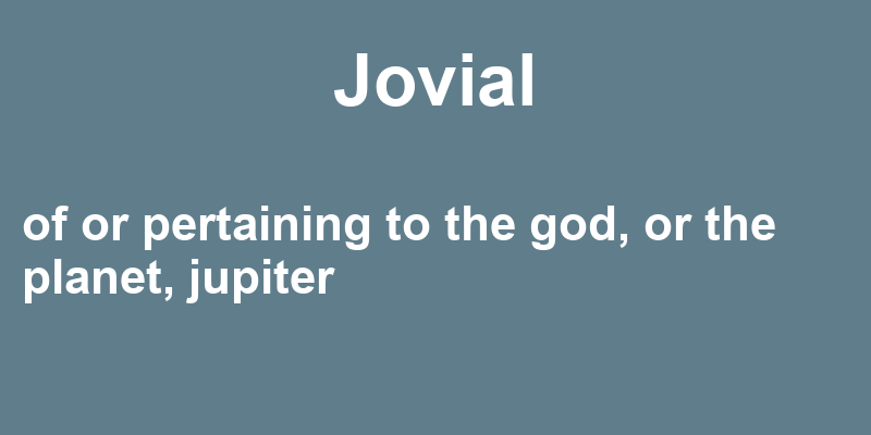 Definition of jovial