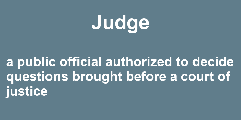 Definition of judge