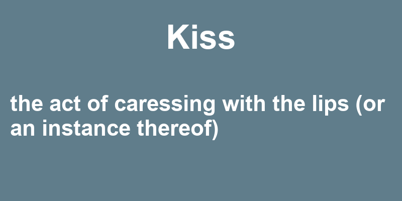 Definition of kiss