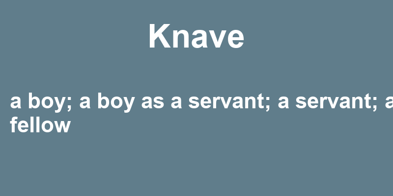 Definition of knave
