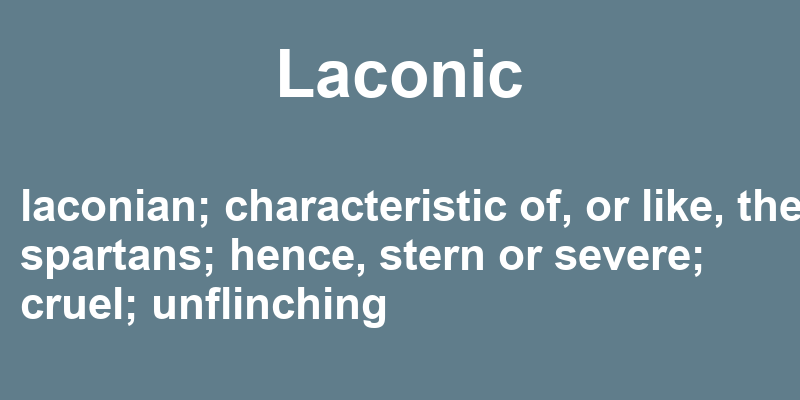 Definition of laconic