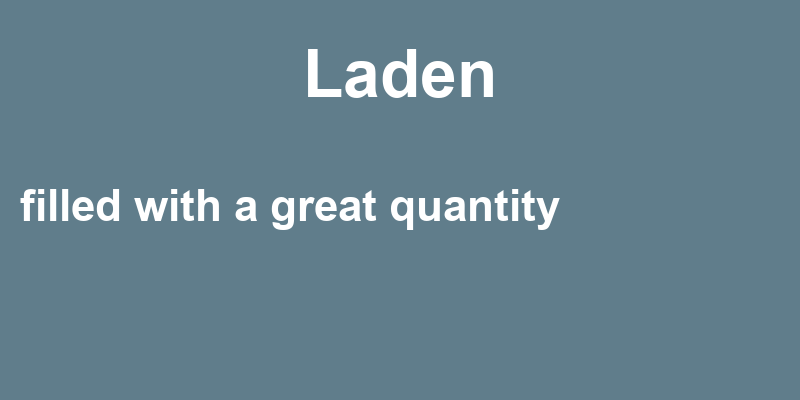Definition of laden