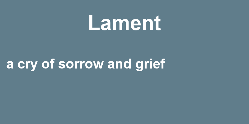 Definition of lament