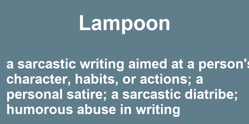 Definition of lampoon