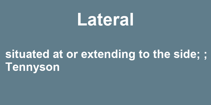 Definition of lateral