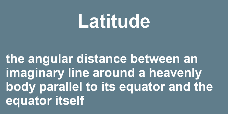 Definition of latitude
