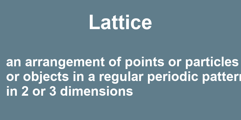 Definition of lattice