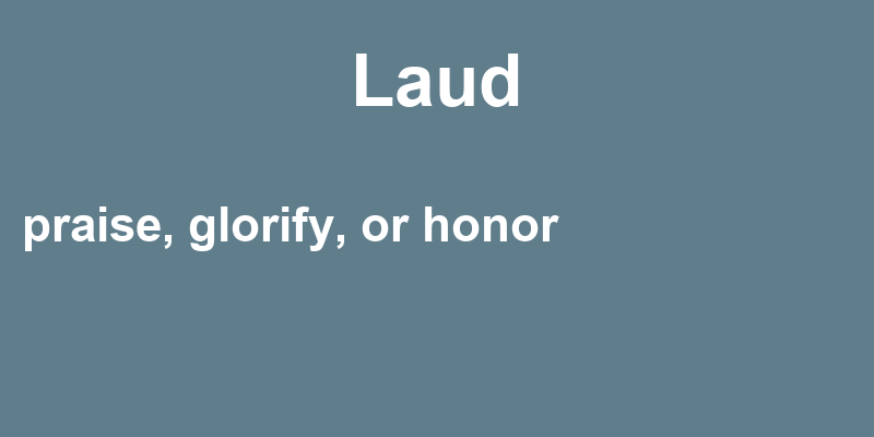 Definition of laud
