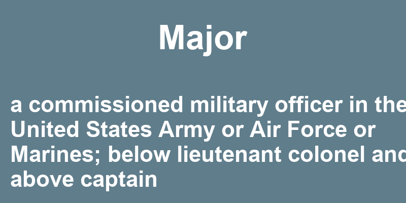 Definition of major