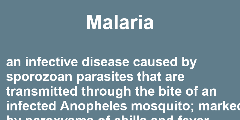 Definition of malaria