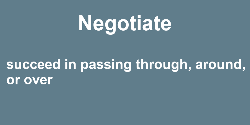Definition of negotiate