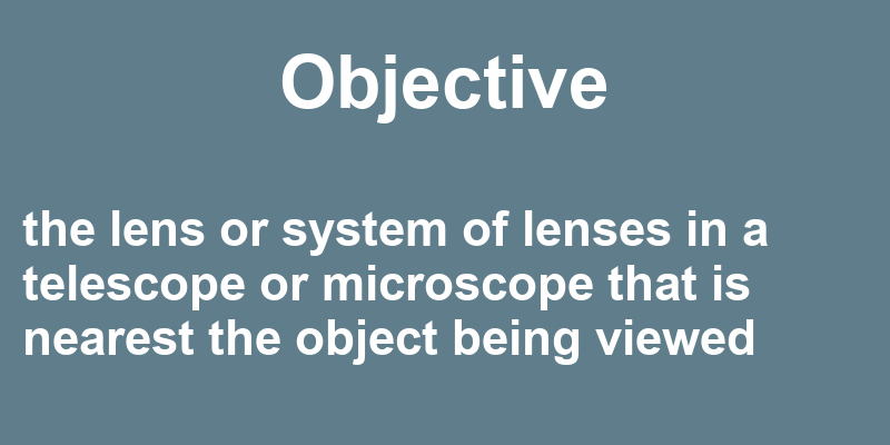 Definition of objective
