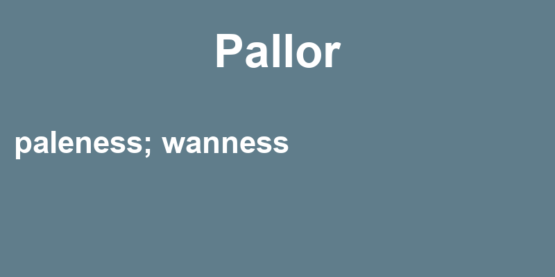 Definition of pallor