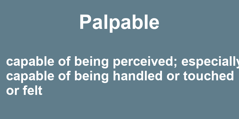 Definition of palpable