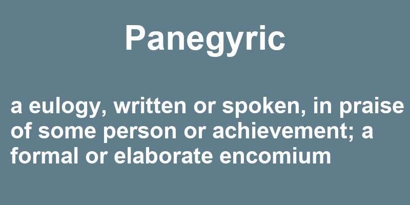 Definition of panegyric