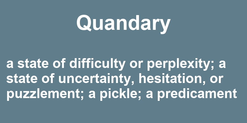 Definition of quandary