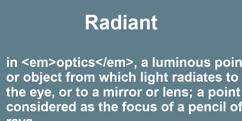 radiant meaning for kids