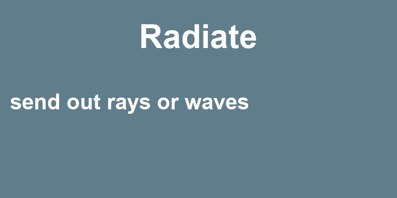 Definition of radiate