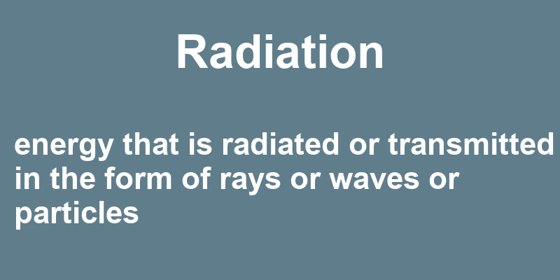 Definition of radiation
