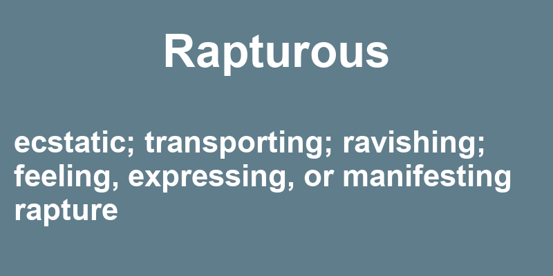 Definition of rapturous
