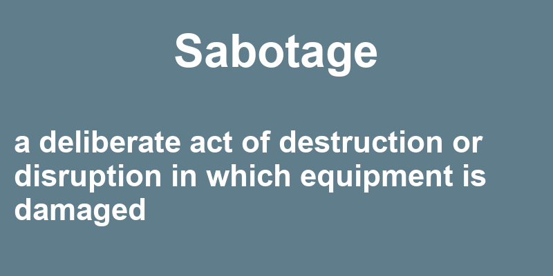 Definition of sabotage