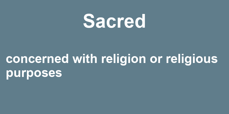 Definition of sacred