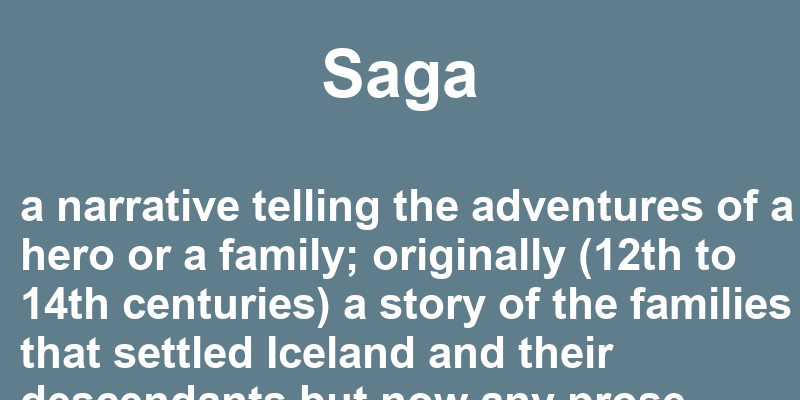 Definition of saga