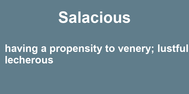 Definition of salacious