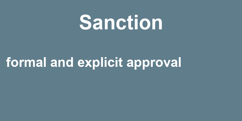 Definition of sanction