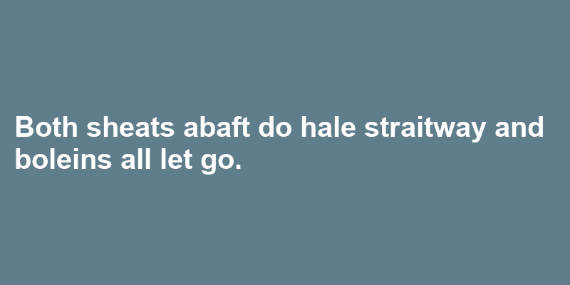 A sentence using abaft