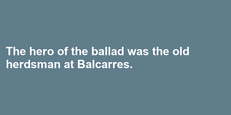 A sentence using ballad