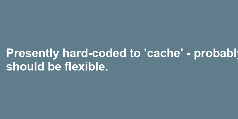 A sentence using cache