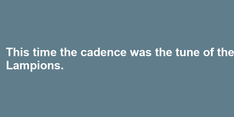 A sentence using cadence