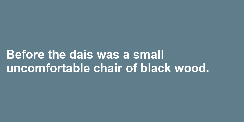 A sentence using dais