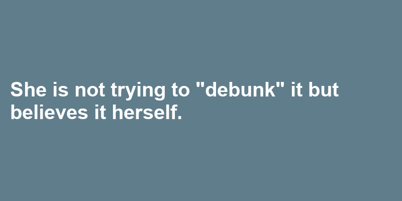 A sentence using debunk