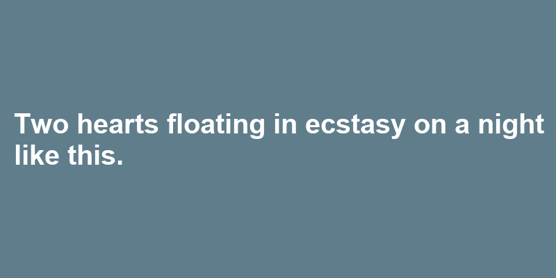 A sentence using ecstasy